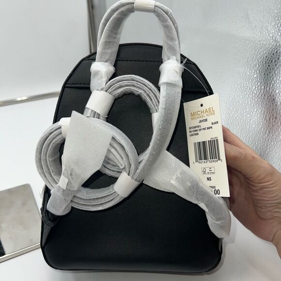 Michael Kors Jaycee Extra-Small Pebbled Leather Convertible Backpack - Picture 4 of 13